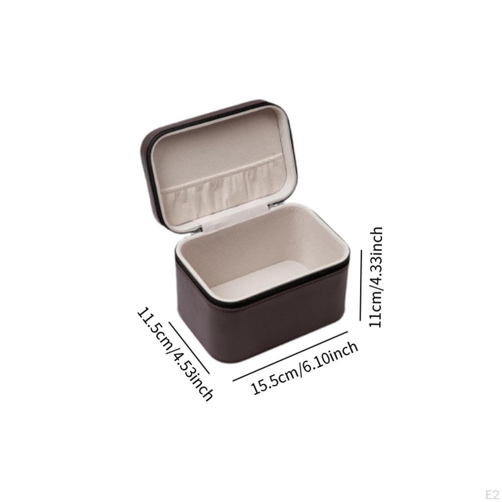 Jewelry Storage Box Bracelets Display Holder for Women Portable Organizer Zipper Closure