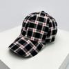 Baseball Color Contrast Blocking Houndstooth Check Women  Men Her Him For Fresh Caps Peaked Hats Sunshade Versatile Breathable Outdoor Snapback