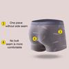 Men Boxer Underwear Slim Fit High Elasticity Feather Print Shorts Briefs Breathable Smooth U-Convex Elastic Mid-Waist Panties