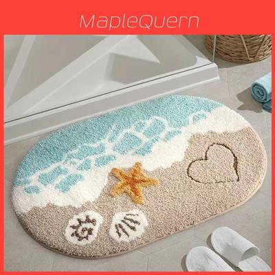 Faux Cashmere Bath Mat Non Slip Waterproof Shower Rug For Bathroom And Entrance Use
