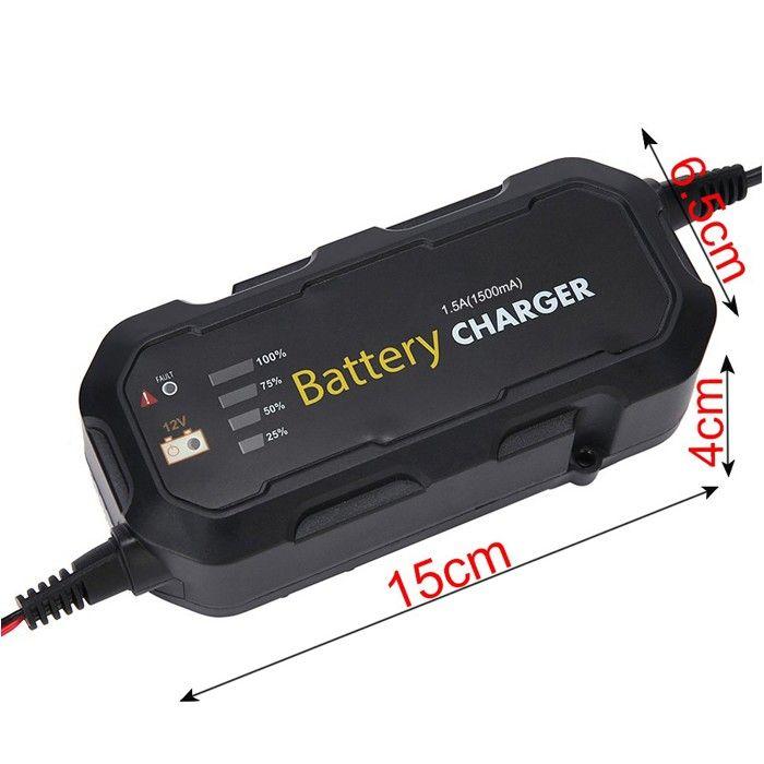 Set Chargeur de batterie + Housse de Moto XL-XXL noir