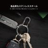 NITEIZE Dual Pass Keyring Stainless Silver Carabiner Keychain Hook, Stainless Steel Durable Design