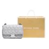 MICHAEL KORS Sloan Leather Shoulder Bag, Crossbody Bag Small Women's Pearl Gray 30S7SSLL1L-081