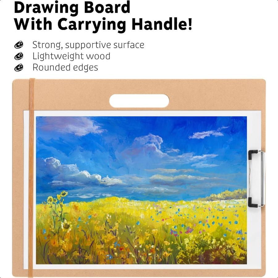 13 X 17 Drawing Board for Artists Portable Artist Sketch Board and Large Clipboard with Handle Art Plies for Adults Ideal for S