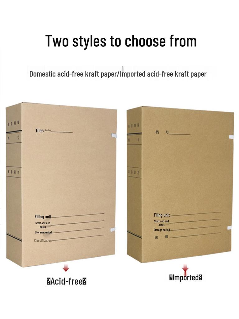 10-Pack A4 Acid-Free Kraft Archive Boxes with Labels