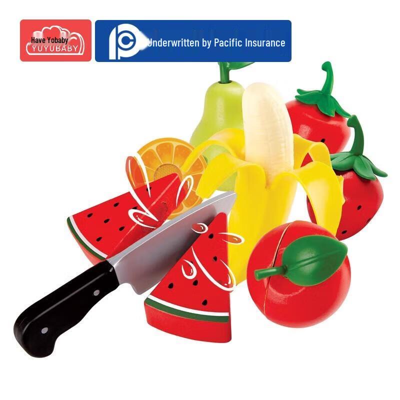 Wooden Fruit Slicing Kitchen Toy Set