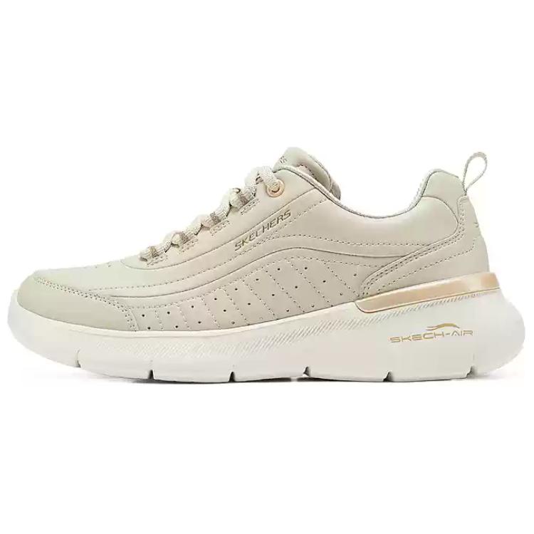 Skechers Sport Comfortable Durable Low-Top Casual Shoes Women sneaker Beige Gold 150373-NTGD 35