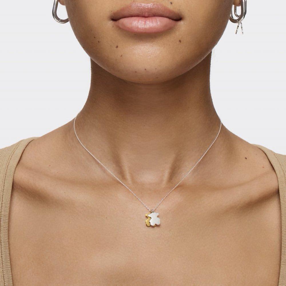 Tous Short Two-Tone Necklace With Sweet Dolls/ Sweet Doll Two-Tone Necklace/ 1004251800