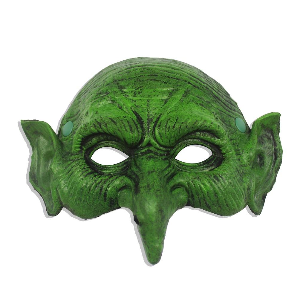 Realistic Green Witch Mask Halloween Easter Carnival Party Role Props Cosplay