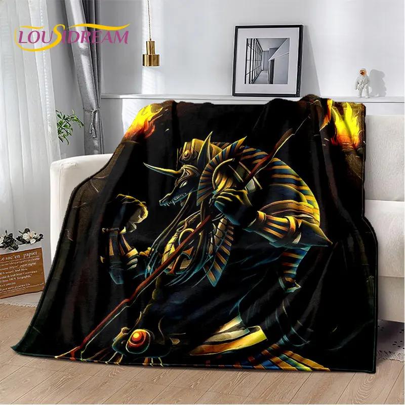 Anubis Egypt Death Mythology Horus Soft Plush Blanket,Flannel Blanket Throw Blanket for Living Room Bedroom Bed Sofa Picnic Kids
