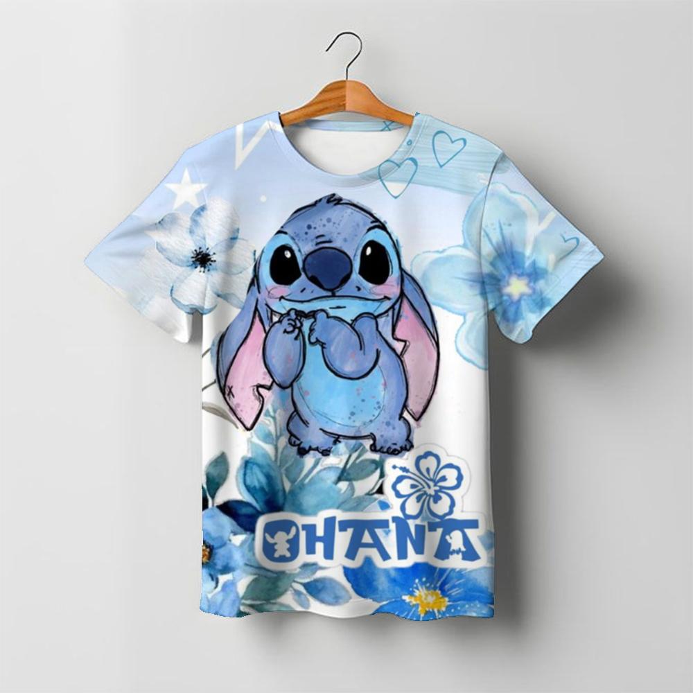 Camiseta Kawaii de Stitch para Niña Ropa de Niña Ropa para Niños Pequeños Camisetas para Niños 2026 Verano Manga Corta Camisetas de Dibujos Animados para Niños Niños
