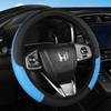 Car Steering Wheel Cover Elastic Carbon Fiber Leather All-season Universal Handlebar Cover Automobile Accessories 37-38.5cm
