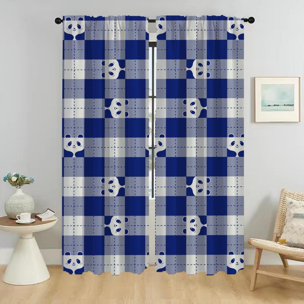 

Шторы для домашнего интерьера Shades Rabbit, 2 шт., тюль для спальни, украшение на Хэллоуин, затемняющая штора для комнаты, 2 панели W50xH70cmx2pcs-CL