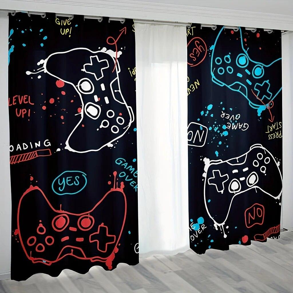 Cartoon Game Switch Controller Window Curtains Blinds For Living Room  Bedroom Bathroom Kicthen Office Door Home Decor