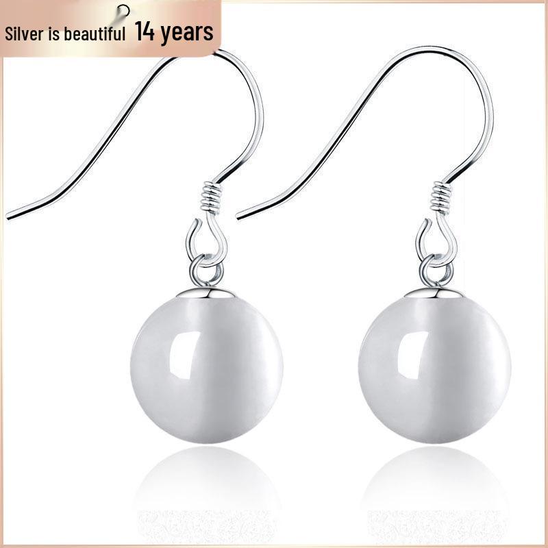 

Cat s Eye Stone Sterling Silver Earrings - Korean Fashion Jewelry, Christmas Collection 925 Silver
