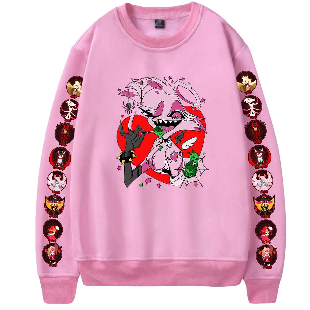 Fashion Hazbin Hotel Anime Printed HOODIES Casual O-Neck Sportswear Men Women Pullover Sweatshirts
