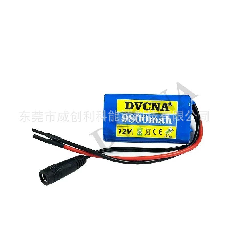 12V 9800mAh 3S1P 18650 Lithium Battery Pack for CCTV Cameras