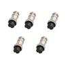 5Pcs 8 Pin Female Plug For Ham & CB Radio Microphone Connector Solder Type 16mm