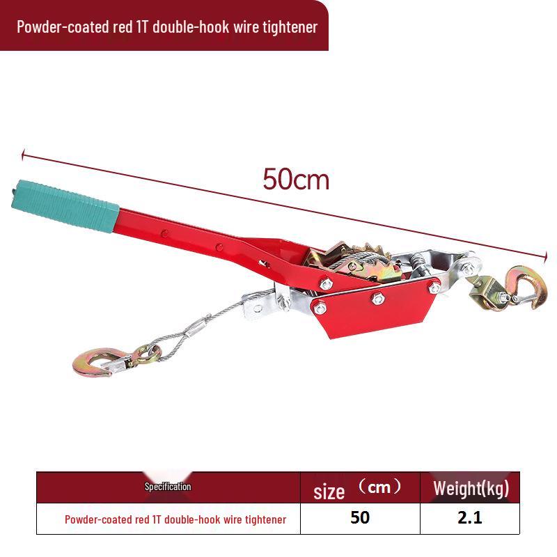 Manual Double-Hook Wire Ratchet Tightener Puller