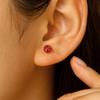 Stainless Steel Crystal Stud Earrings for Women Exquisite Colorful Zircon Ear Studs Minimalist Casual Versatile Jewelry Gift New