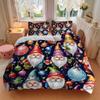 3Pcs Christmas Gnome Party Bedding Sets For All Sizes New 3D Printed Bed Cover Comforter Duvet Cover Pillowcase Bedroom Decoration