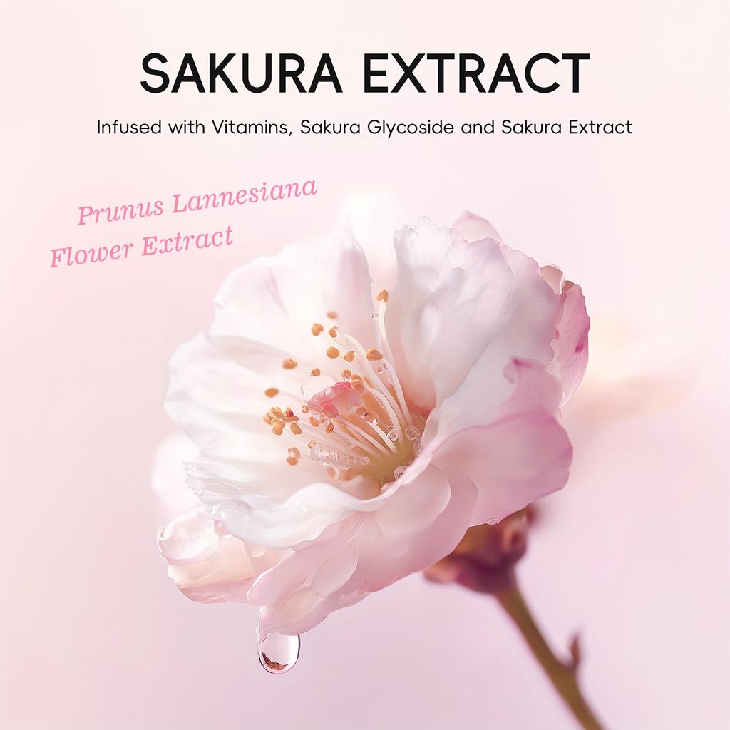 Sakura Eye Cream 15G 0.53Oz Smoothing Eye Roller with Vitamin C Niacinamide and Hyaluronic Acid Suitable for All Skin Types