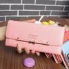 Ladies' Wallet, Korean Version Buckle, Cute Female Student Wallet, Bow Tie Long Rivet Wallet, Bow Decoration Wallet