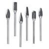 10pcs Tungsten Carbide Steel   Files Burr Set 3mm Shank 6mm Cutting Diameter Double Cut