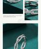 Modian S925 Sterling Silver Geometric Diamond Ring - Simple Fashion, Hollow Design, Trending Jewelry