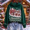 Women's Christmas Pullover Hoodie Hooded Sweatshirt for Holiday Party
