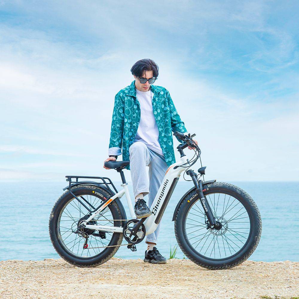Shengmilo MX06 Electric Mountain Bike, 500W Motor, 48V 17.5Ah Samsung Battery, Hydraulic Disc Brakes, 26" Fat Tires, 42km/h Speed, 70km Range