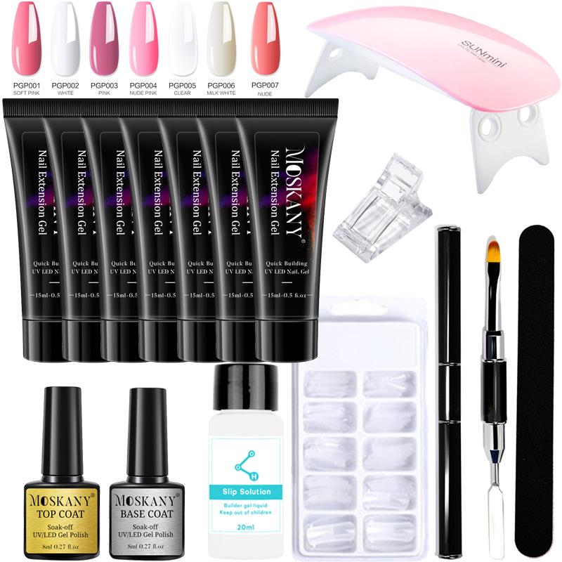 

Набор для нейл-арта 15 мл для международной торговли: Форма, Двусторонняя кисть и Кристаллический гель для наращивания