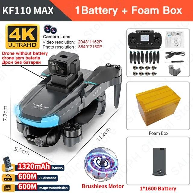 KF110 / KF110MAX Drone 4K Profesional with HD Camera 5G WiFi GPS 2-Axis Anti Shake Gimbal Quadcopter Brushless Motoror Mini Dron