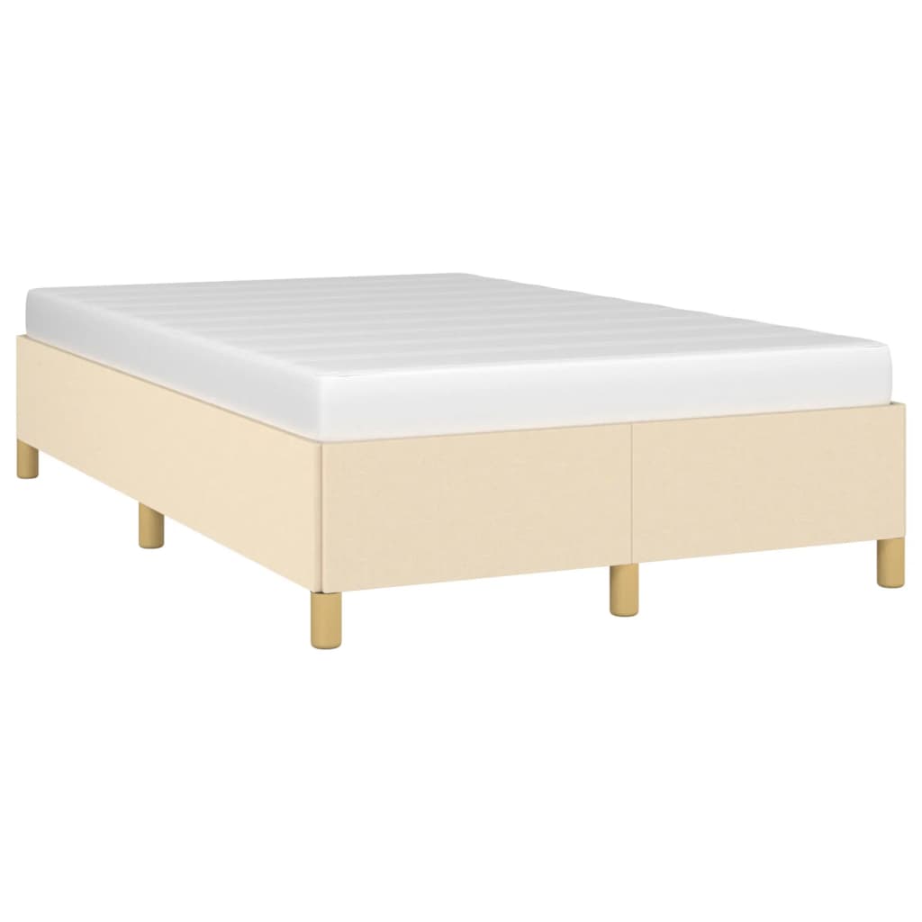 Vidaxl Bed Frame Without Mattress, Cream, 120X200 Cm, Upholstered