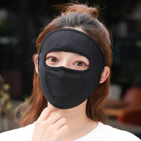 Women’s Anti-UV Breathable Ice Silk Face Mask - Sunshade and Eye Corner Protector 3D Hat