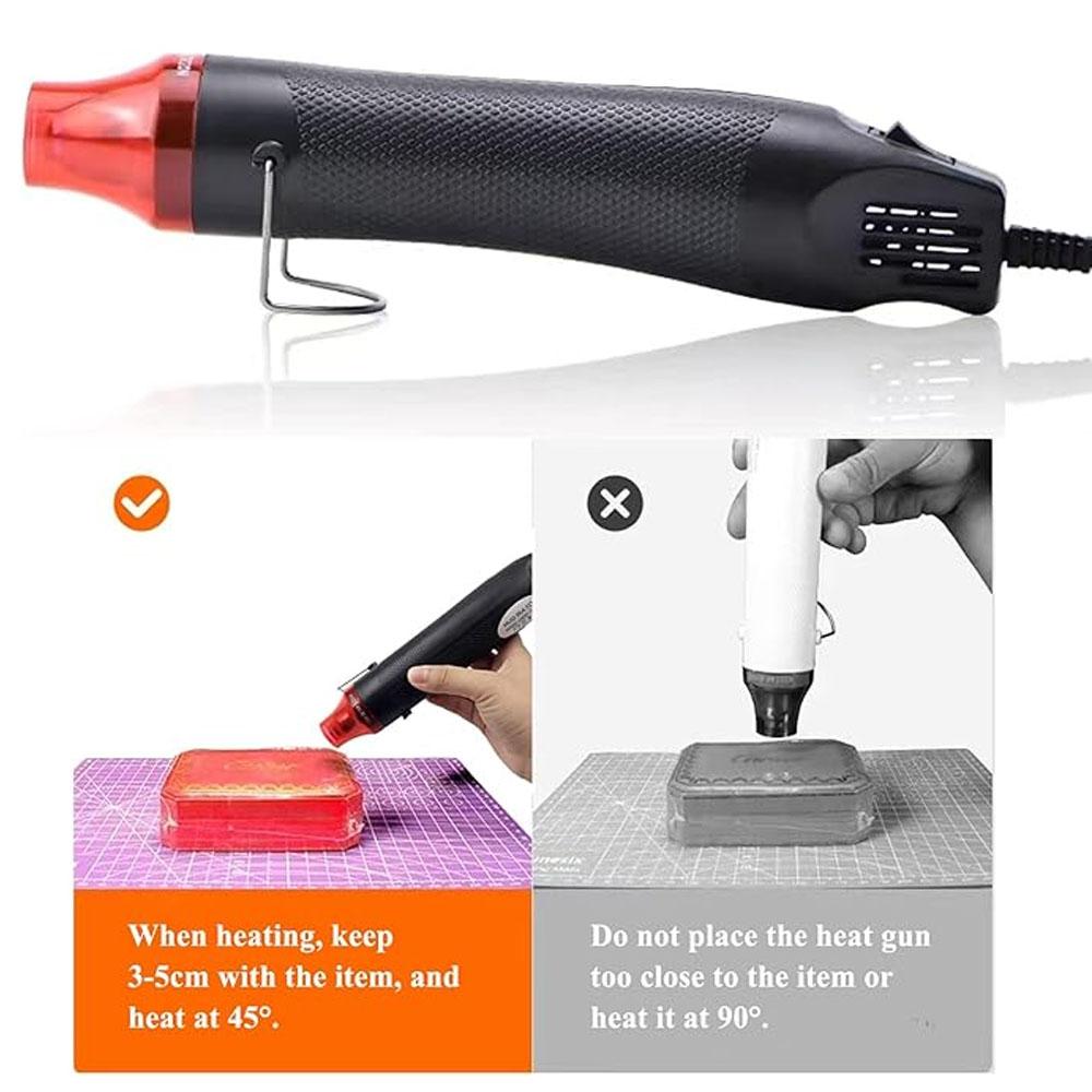 220/110V Heißluftpistole DIY Werkzeug Hitze Elektro-Werkzeug Mini Löten Temperatur Handwerk Gebläse mit Stützfuß Schrumpfen
