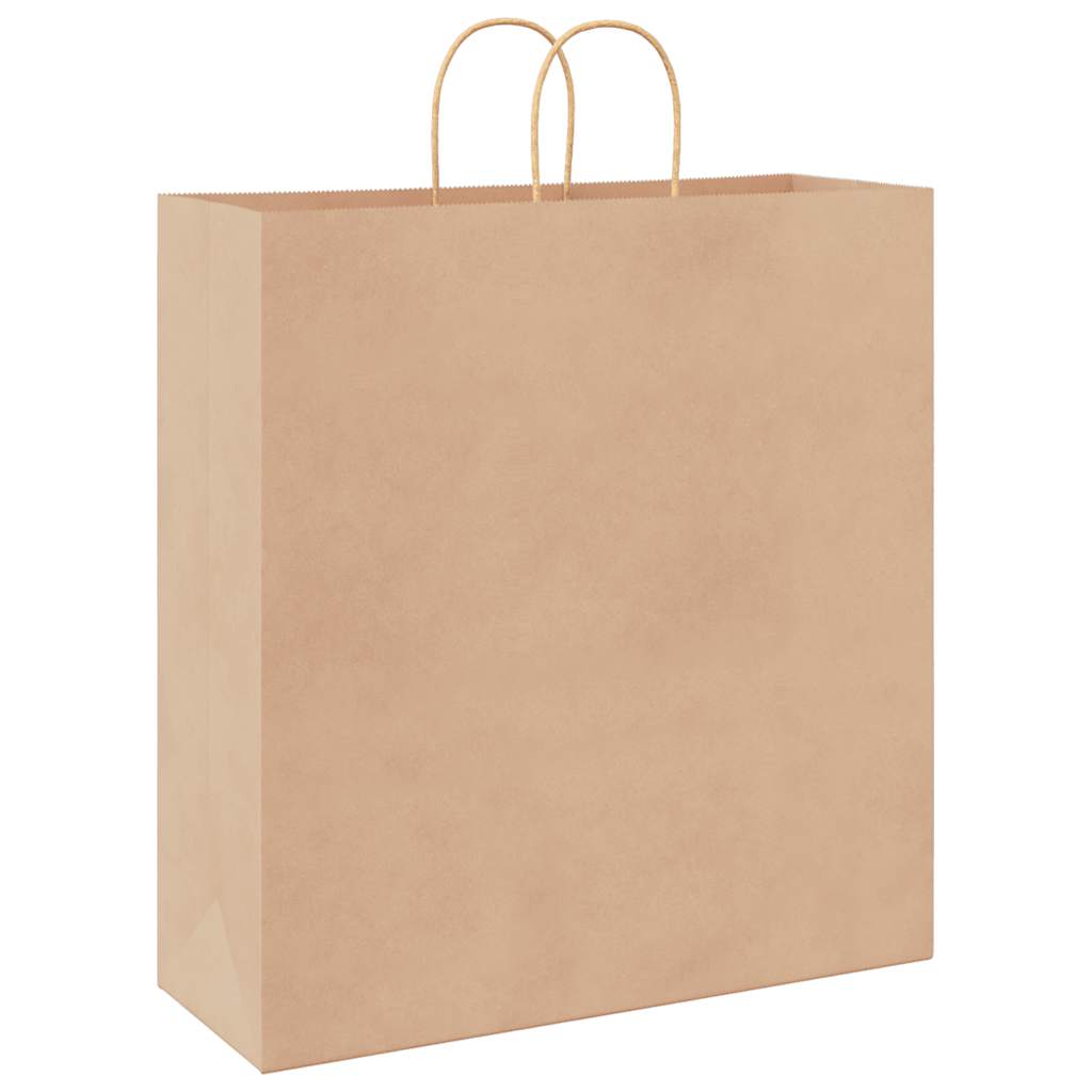 Paper Shopping Bags 250 pcs with Handles Brown 45 x 17 x 48 cm