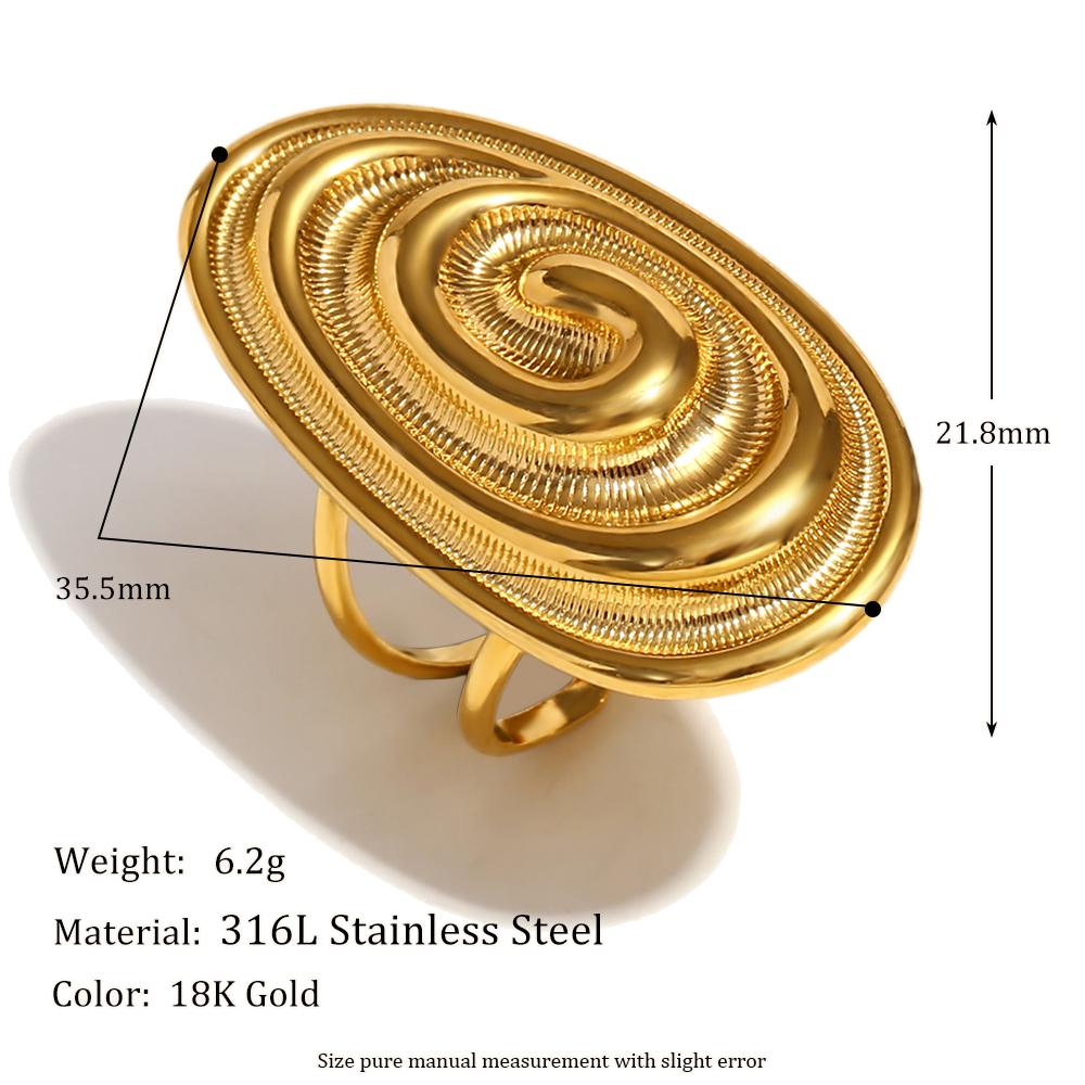 

MamacitaSlay 316L Stainless Steel Oval Threaded Earrings Necklace Ring Women s Waterproof Jewelry 2025 Party Fashionable Gift resizable