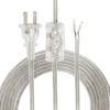 5.1M 16FT Transparent SPT-2 18AWG Cablu de lampă de schimb Cablu de alimentare certificat Comutator cu buton Mufă SUA Cablu prelungitor, Diverse tipuri de cabluri