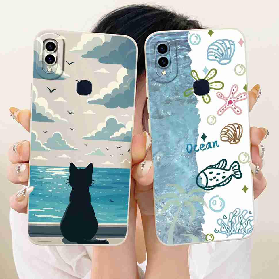 6.3" For Vivo V11i Cover Cute Cat Rabbit Protective Shockproof Case Vivo V11i V 11i 1806 VivoV11i Soft Silicone Phone Casing