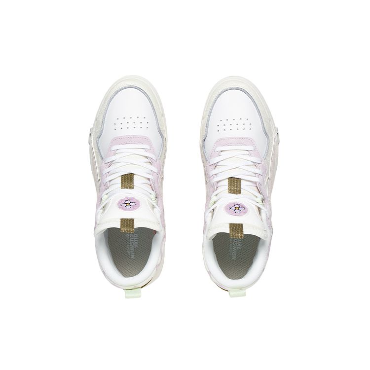 Li Ning We Wo Mid Comfortable Soft Elastic Creative High-Top Sneakers Women sneakers Off-White AGCS106-3