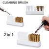 1 Stück Kunststoff-Nagelbürste Reinigungsbohrer Schleifkopf Tragbarer Reiniger Doppelseitige Bürste UV-Gel-Nagelkunstpflege Staubentfernung Maniküre-Werkzeuge