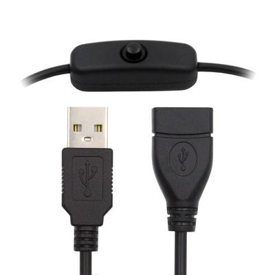 Xiwai USB USB Erkek - Dişi Uzatma Kablosu Güçlü DC 5V Masa LED Şerit Fanlar Genişletici için, 2.0 Tip-A Açma/Kapama Anahtarı, Lambalar, [28cm]