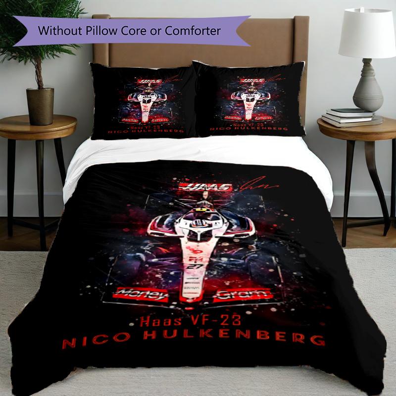 3pcs Duvet Cover Set (1*Duvet Cover + 2*Pillowcase, Without Core), F1 Racing Driver Print Bedding Set, Bedroom Decor, All‑Season, Gift