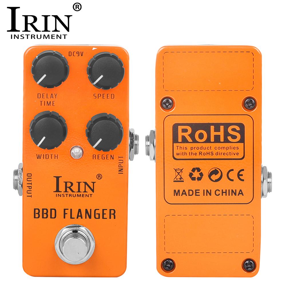 IRIN RS-08 BBD Flanger Electric Guitar Effect Pedal Metallic Flanging Timbre Effects True Bypass Pedals Guitar Accessories