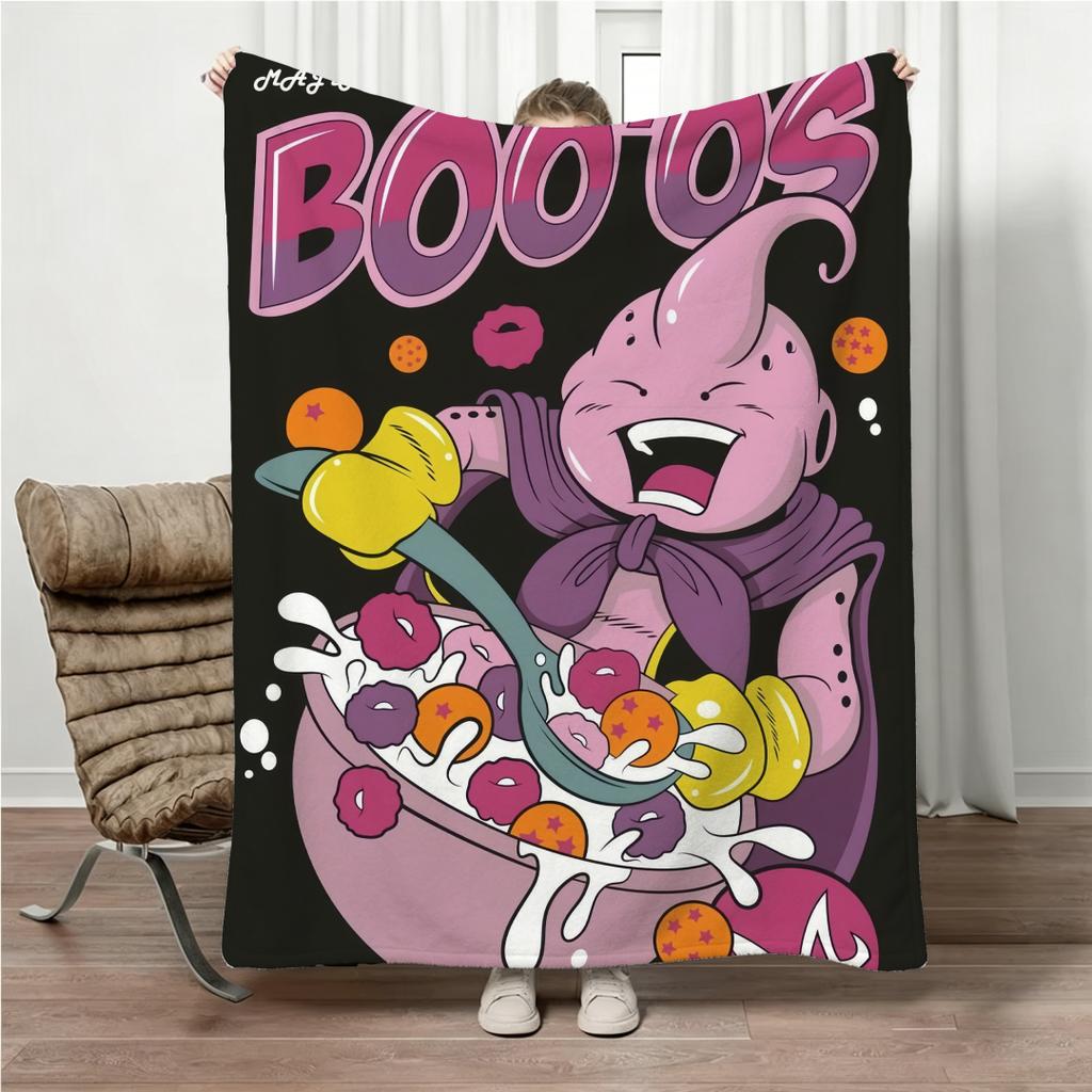 All Season Dragon Ball Son Goku Blanket Anime Print Flannel Throw Blanket Parent-child Nap Blanket for Bed Couch Office