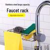 Stainless Steel Multi-Function Kitchen Rack for Faucet and Rag Storage