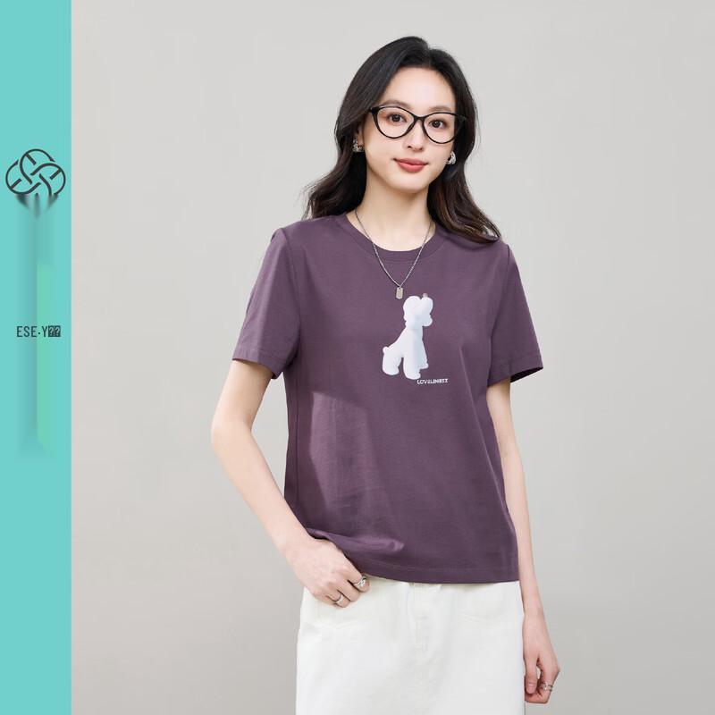 ESE-Y Women s Printed Loose Fit Short Sleeve T-Shirt S