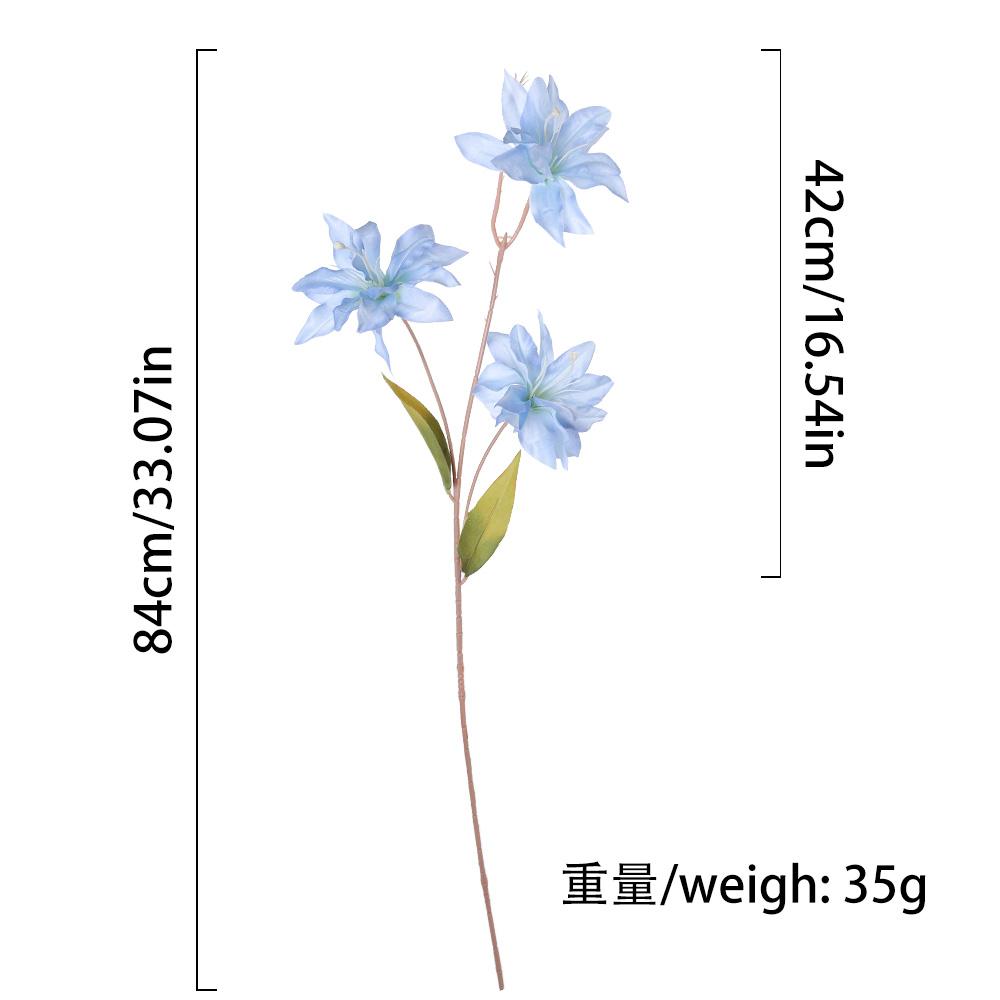 

1/3Pcs Artificial Flowers Bouquet Silk Fake Flower for Wedding Bride Decoration Party Supplies Home Room Decor DIY Vase Ornament 1Pcs синій
