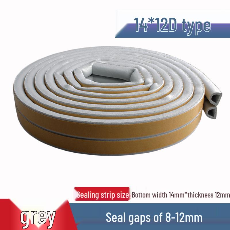 Self-Adhesive Weatherproof Door & Window Foam Seal Strip - 6m, Soundproof & Insulating